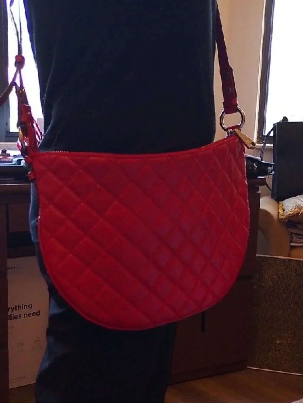 Aimee Kestenberg Quilted Red Women’s Crossbody or Shoulder Bag
